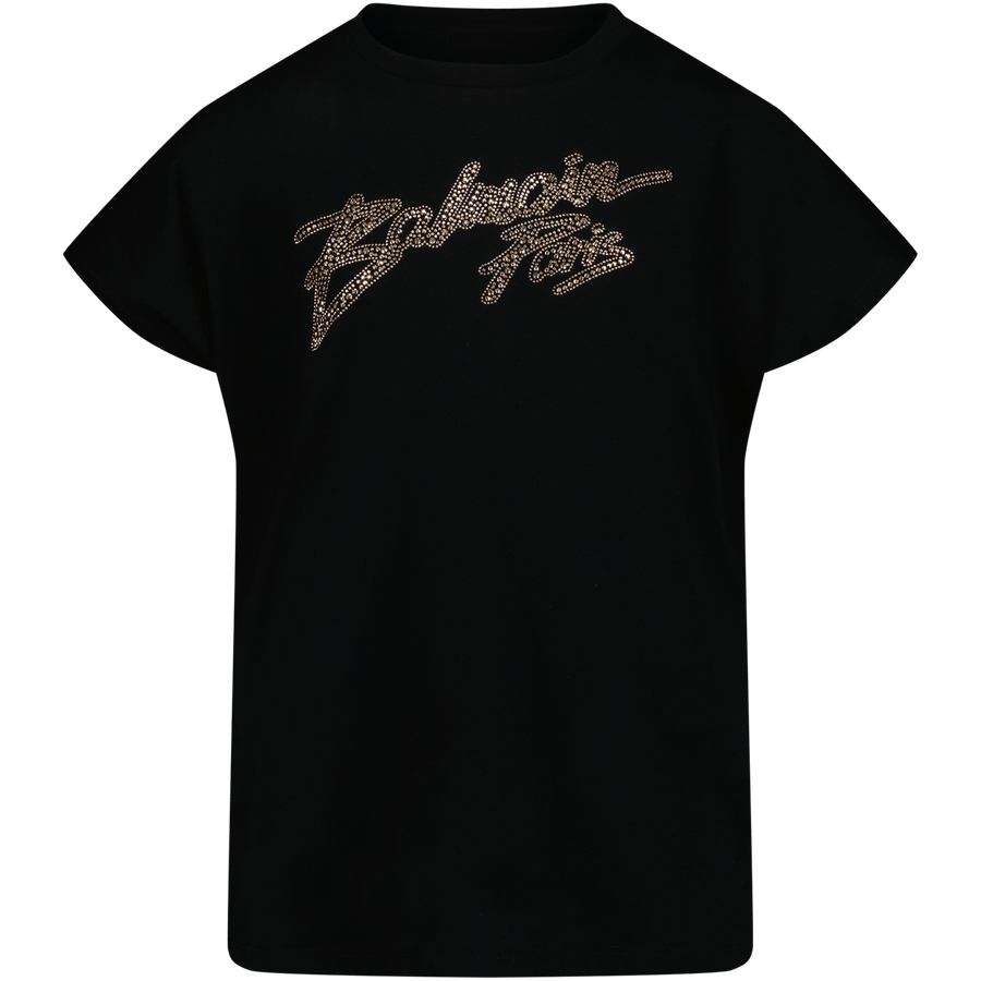 Balmain Kinder Meisjes T-Shirt Zwart