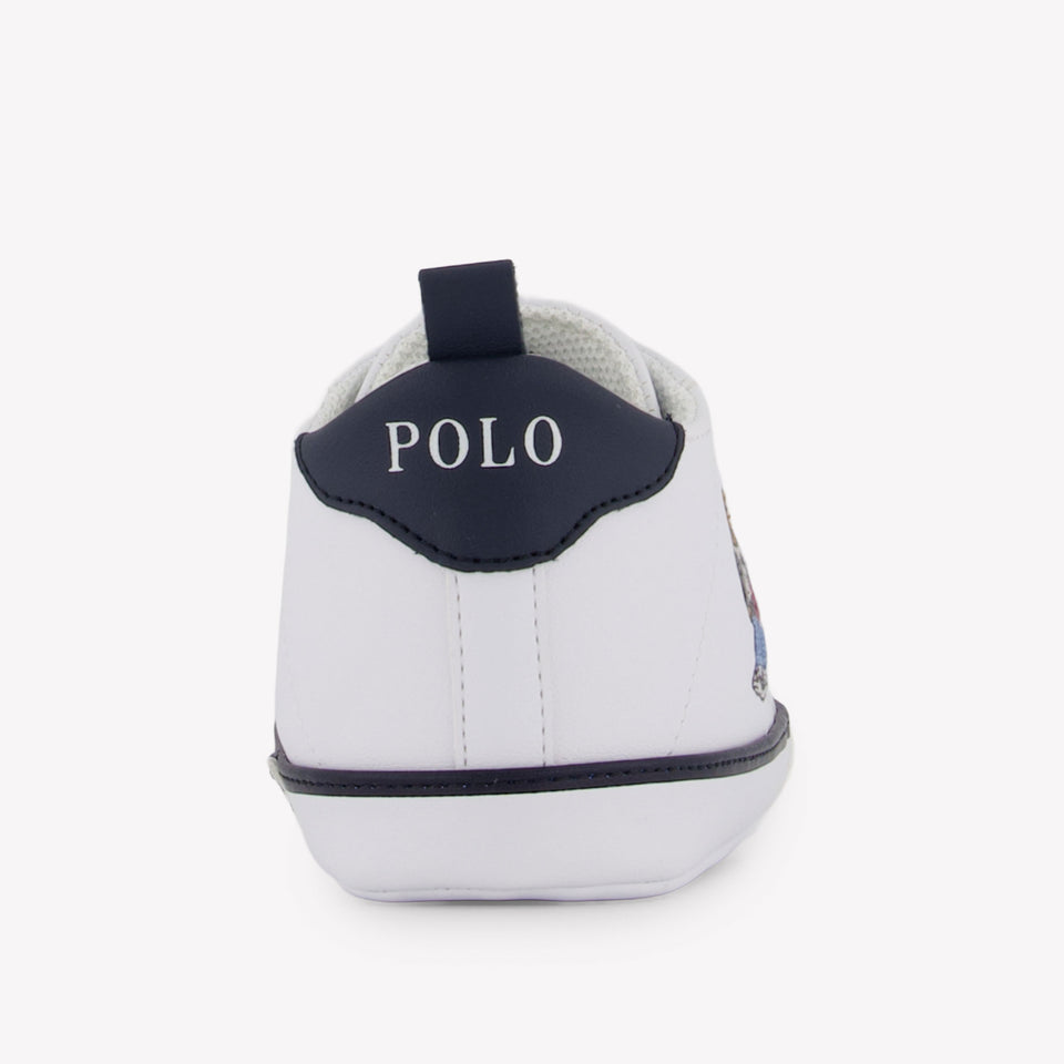 Ralph Lauren QUILTON BEAR Baby Jongens Sneakers In Wit