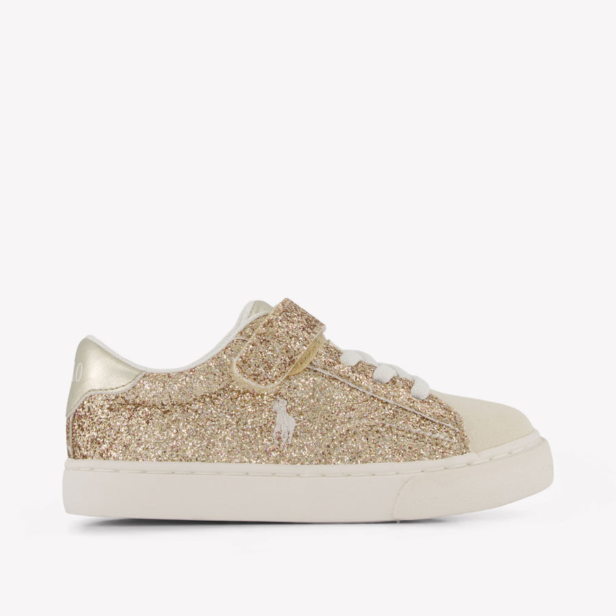 Ralph Lauren Girls Sneakers In Gold