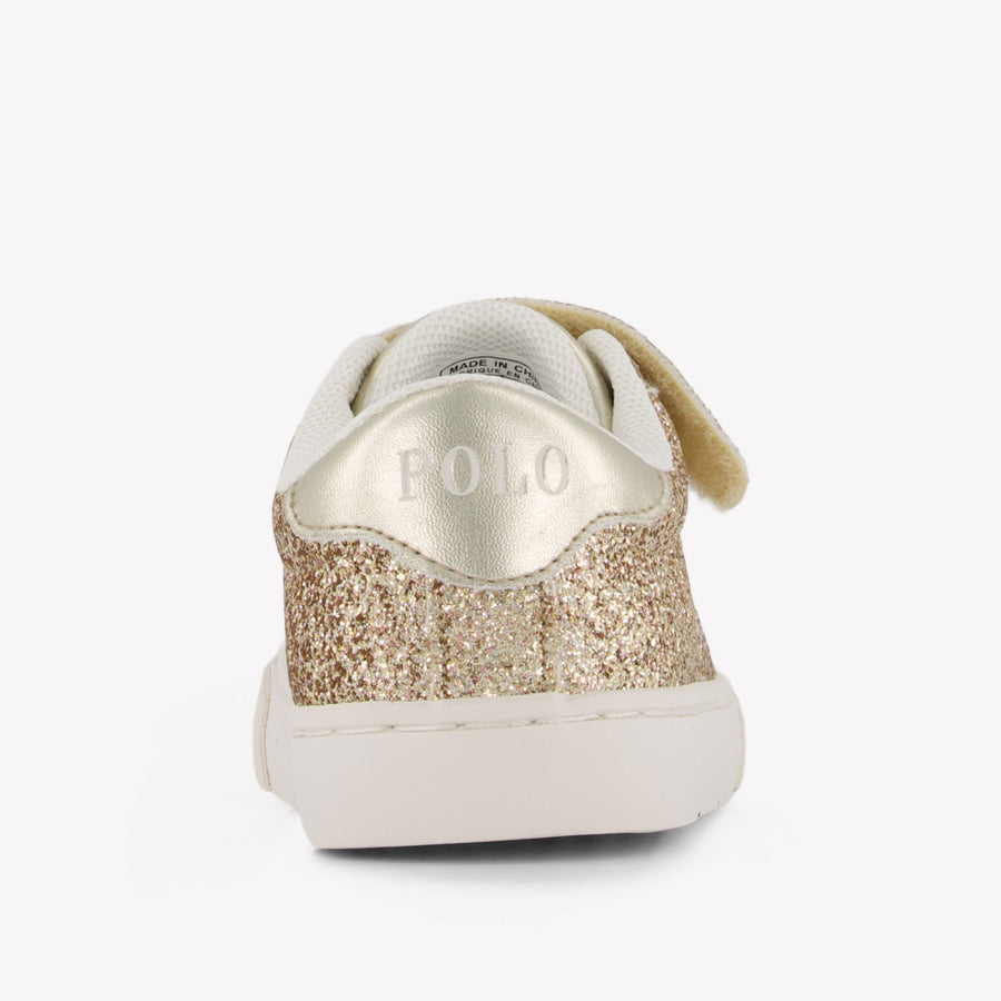 Ralph Lauren Girls Sneakers In Gold