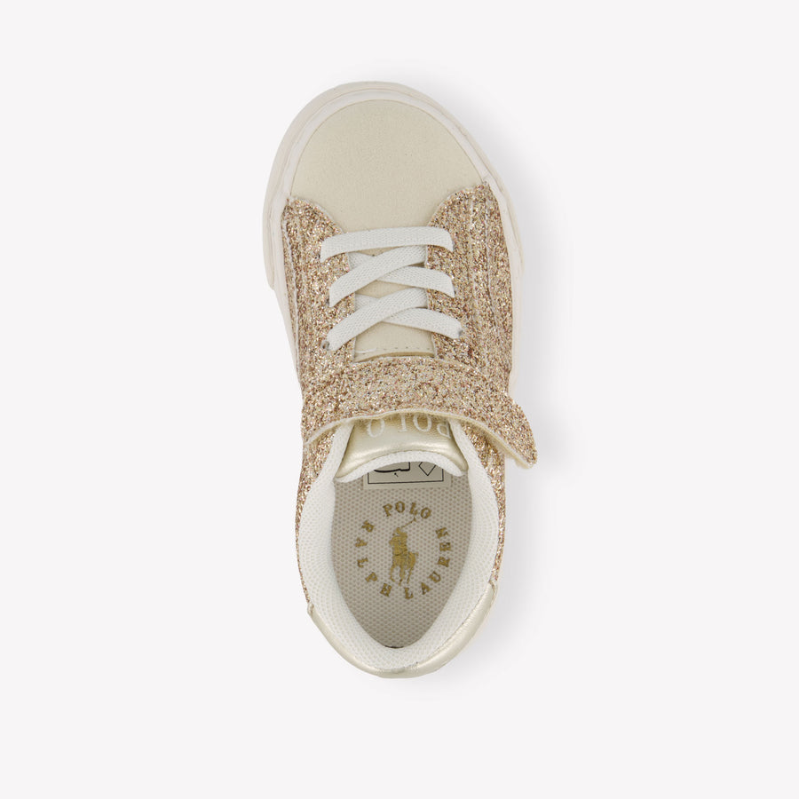 Ralph Lauren Girls Sneakers In Gold