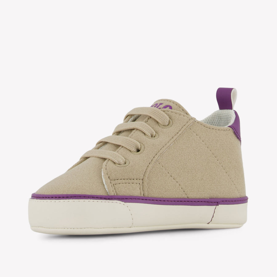 Ralph Lauren Baby Boys Sneakers In Camel