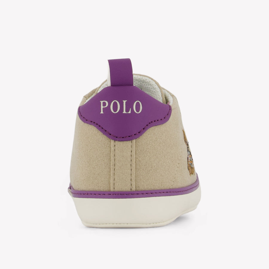 Ralph Lauren Baby Boys Sneakers In Camel