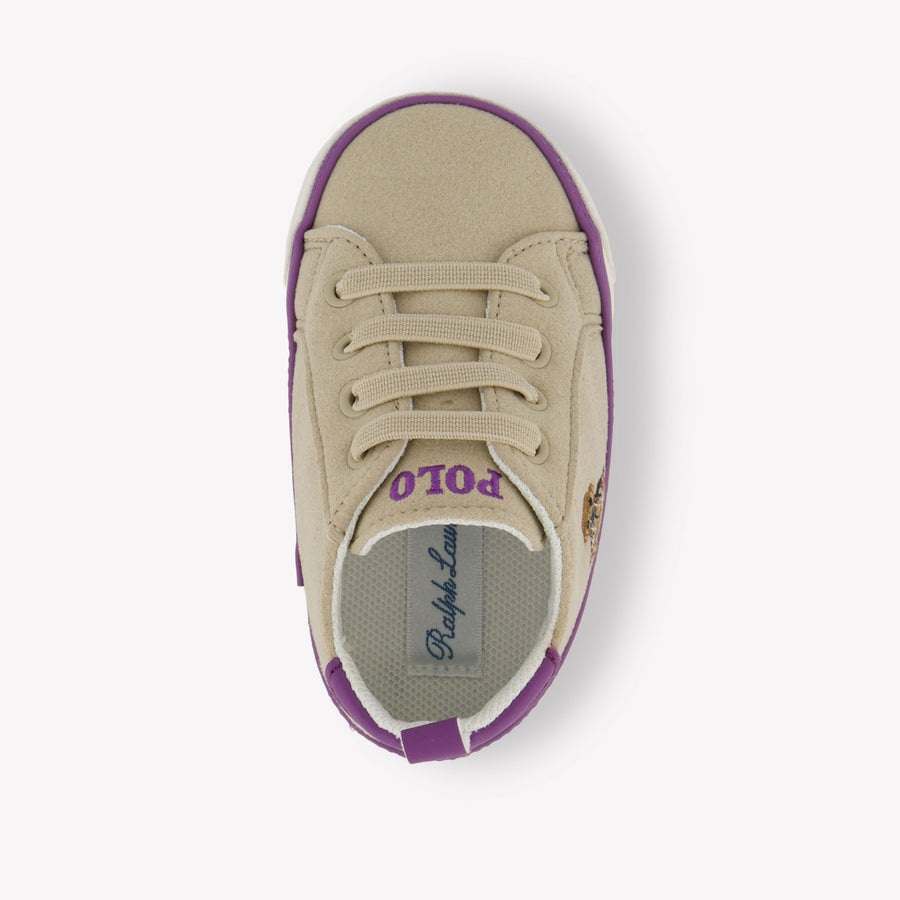 Ralph Lauren Baby Boys Sneakers In Camel