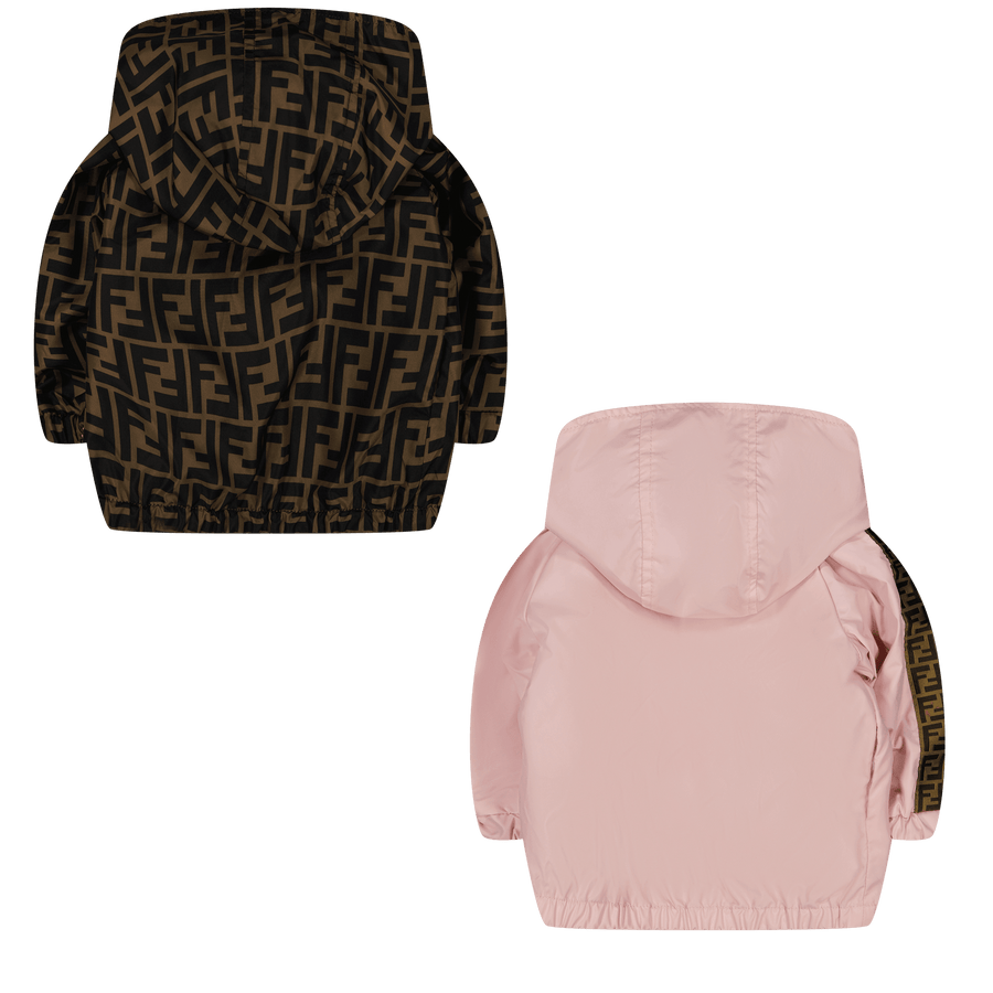 Fendi Baby Meisjes Jas Licht Roze