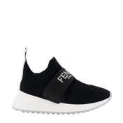 Fendi Kids Unisex Sneakers Black