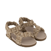 Fendi Kids Unisex Sandals Beige