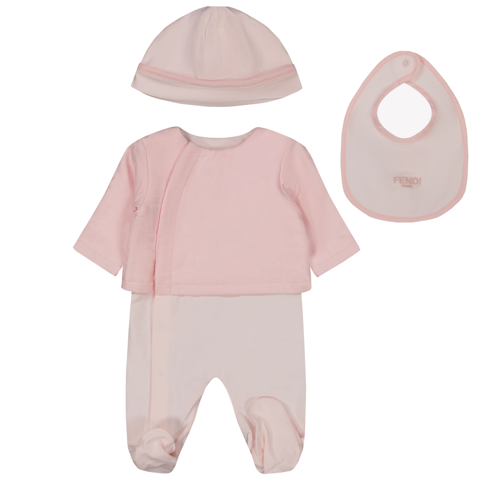 Fendi Baby Meisjes Boxpakje In Licht Roze