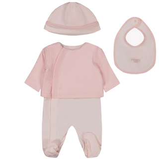 Fendi Baby Girls Playsuit  Light Pink