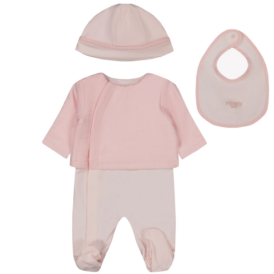 Fendi Baby Girls Playsuit  Light Pink