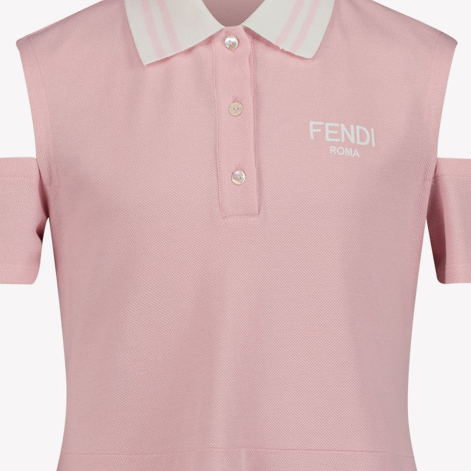 Fendi Kinder Meisjes Jurk Licht Roze