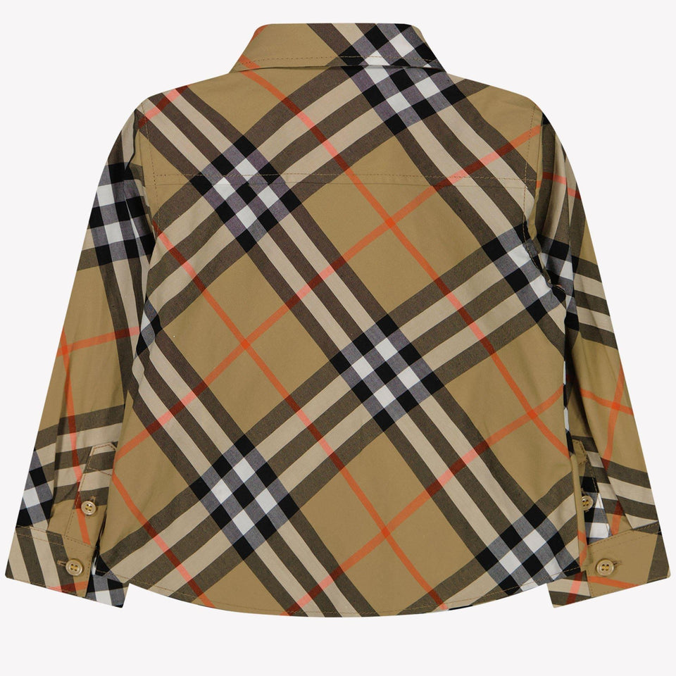 Burberry Baby Jongens Blouse In Beige