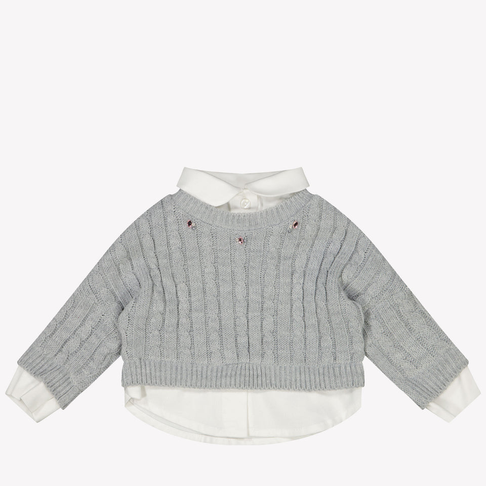 Lapin House Baby Girls Sweater Gray