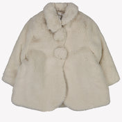 Mayoral Baby Girls Faux Fur Jacket Beige