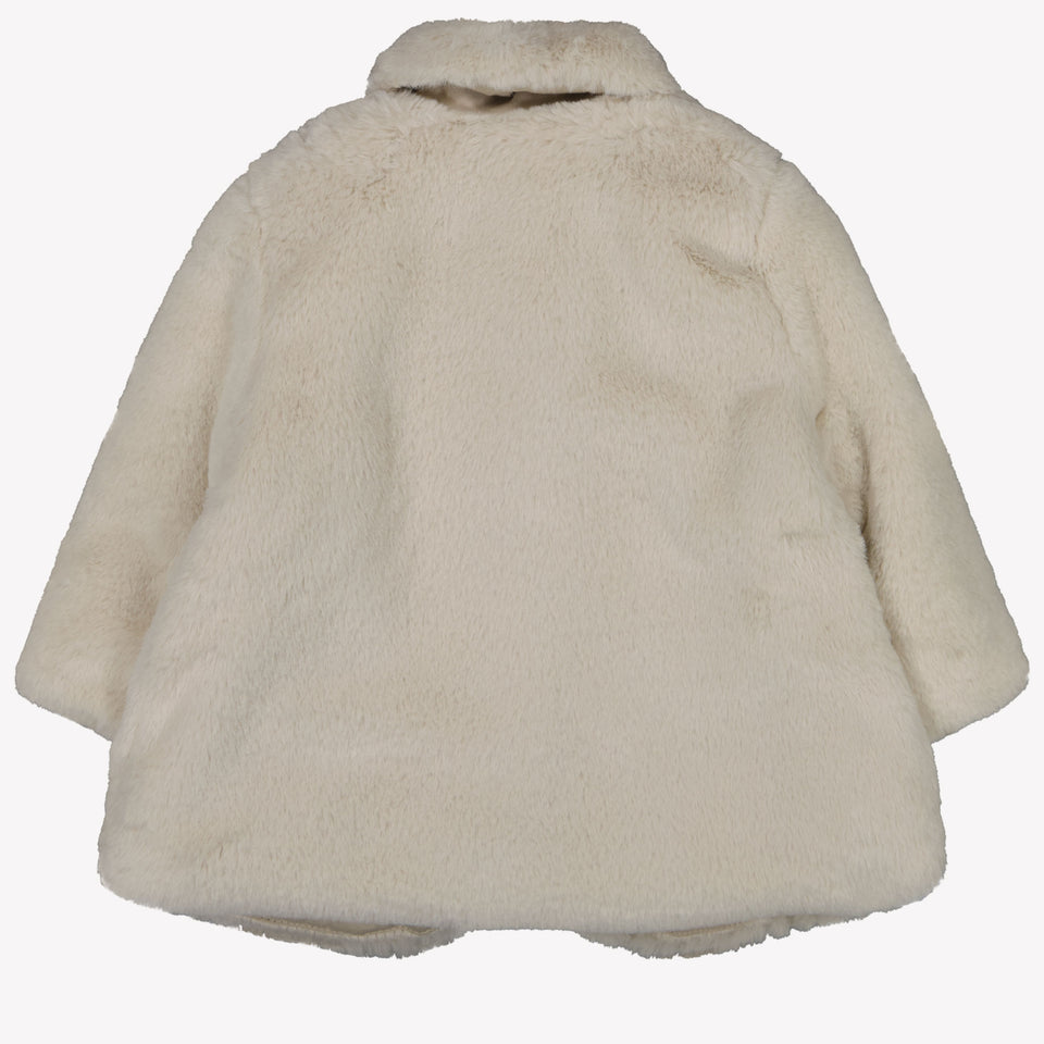 Mayoral Baby Meisjes Faux Fur Jas Beige