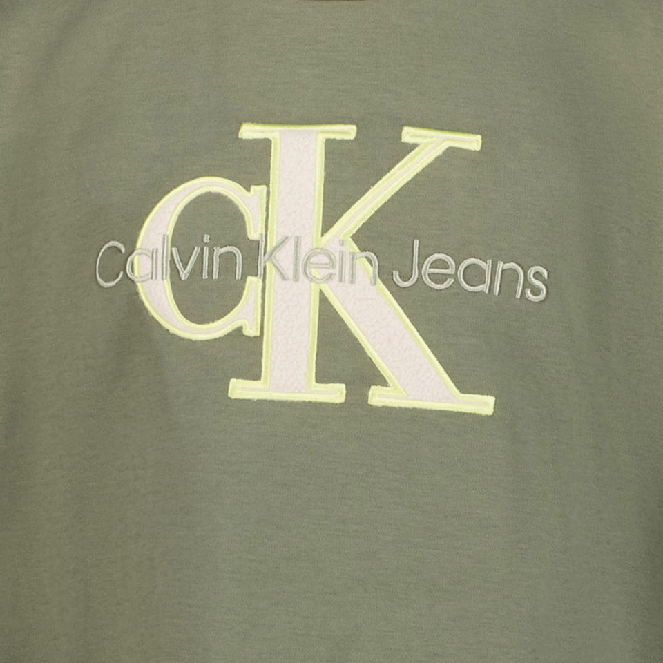 Calvin Klein Children's boys in t-shirt Olive Green