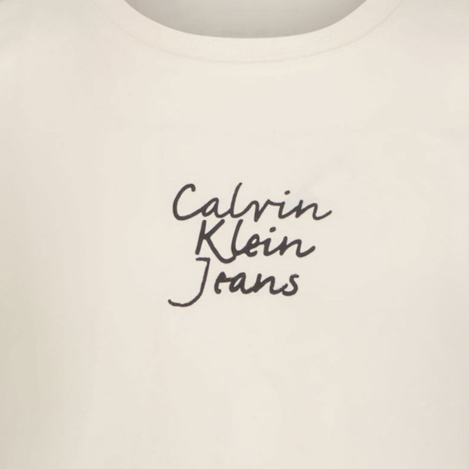 Calvin Klein Kids Girls in T-Shirt OffWhite