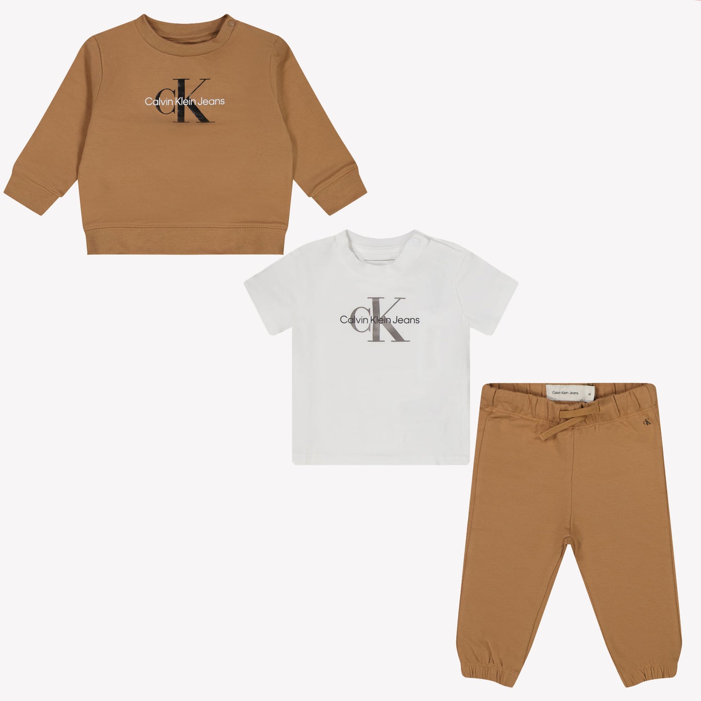 Calvin Klein Baby Unisex Set in Beige