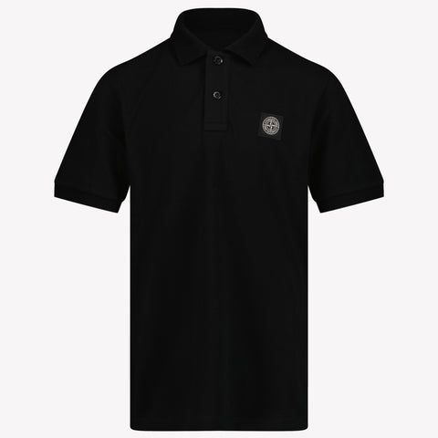 Stone Island Kids Boys Polo in Black