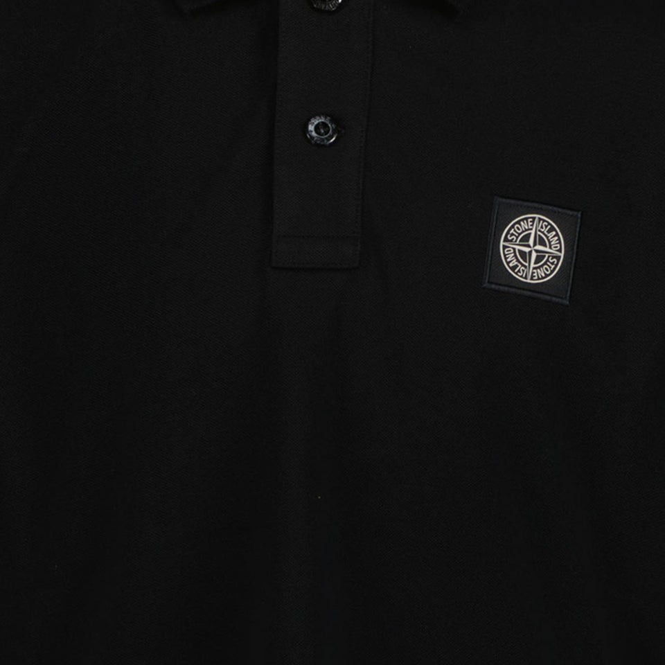 Stone Island Kinder Jongens Polo In Zwart