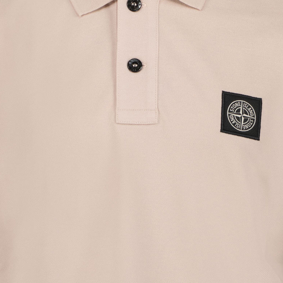 Stone Island Kids Boys Polo in Light Pink