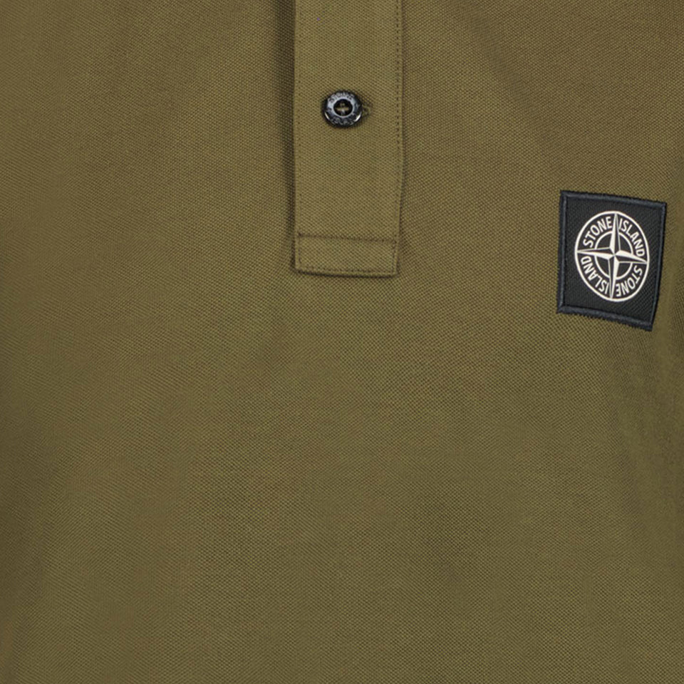 Stone Island Kids Boys Polo in Army