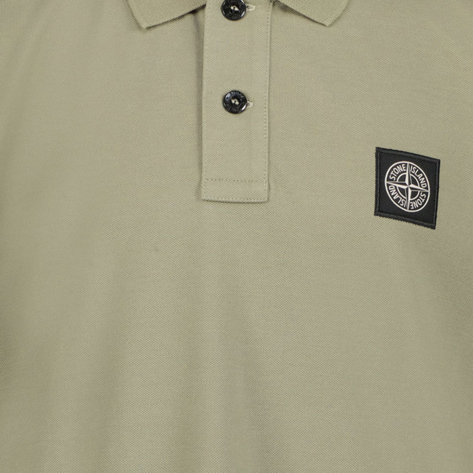 Stone Island Kids Boys Polo in Olive Green