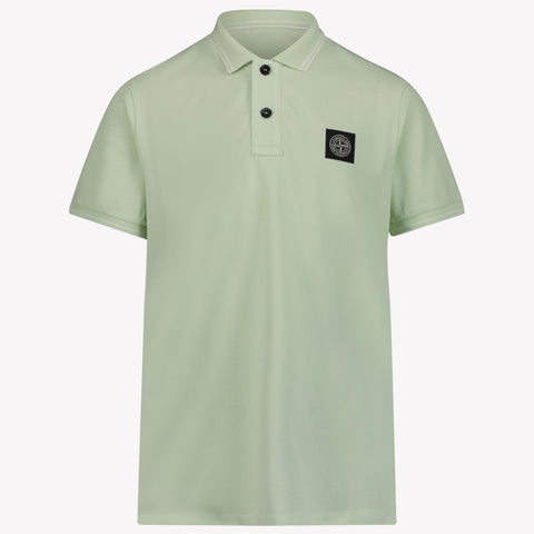 Stone Island Kids Boys Polo in Lime