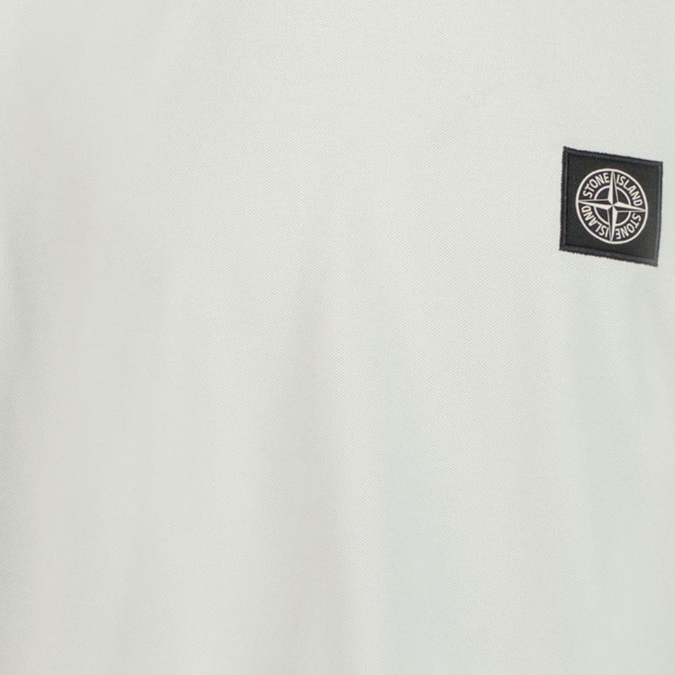 Stone Island Kinder Jongens T-Shirt In Licht Grijs