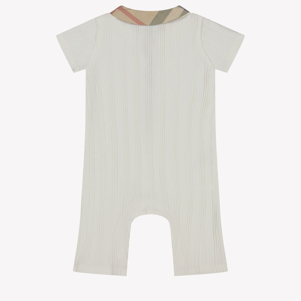 Burberry Jaxon Baby Unisex Playsuit in White