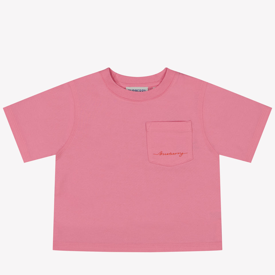 Burberry Cedar Baby Girls T-Shirt in Pink