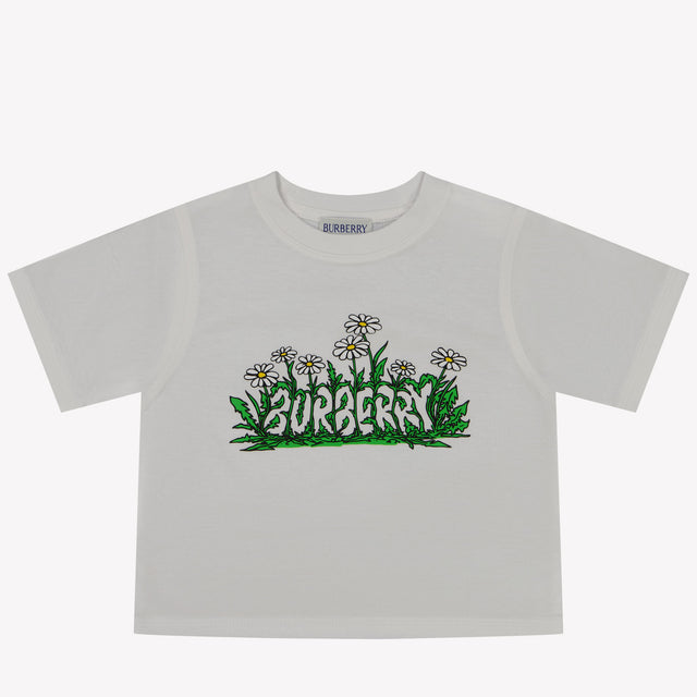 Burberry Cedar Daisy Baby Unisex T-Shirt in White