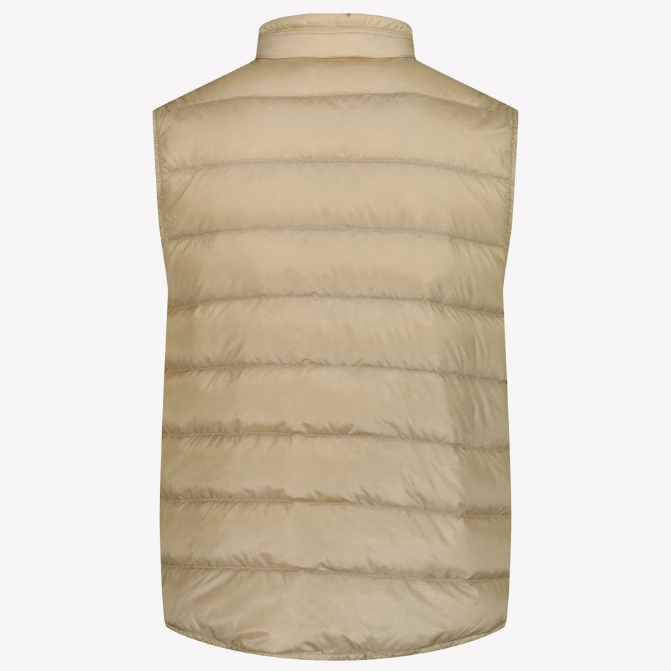 Moncler Gui Kids Boys Bodywarmer in Beige