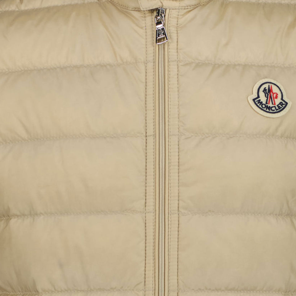 Moncler Gui Kids Boys Bodywarmer in Beige