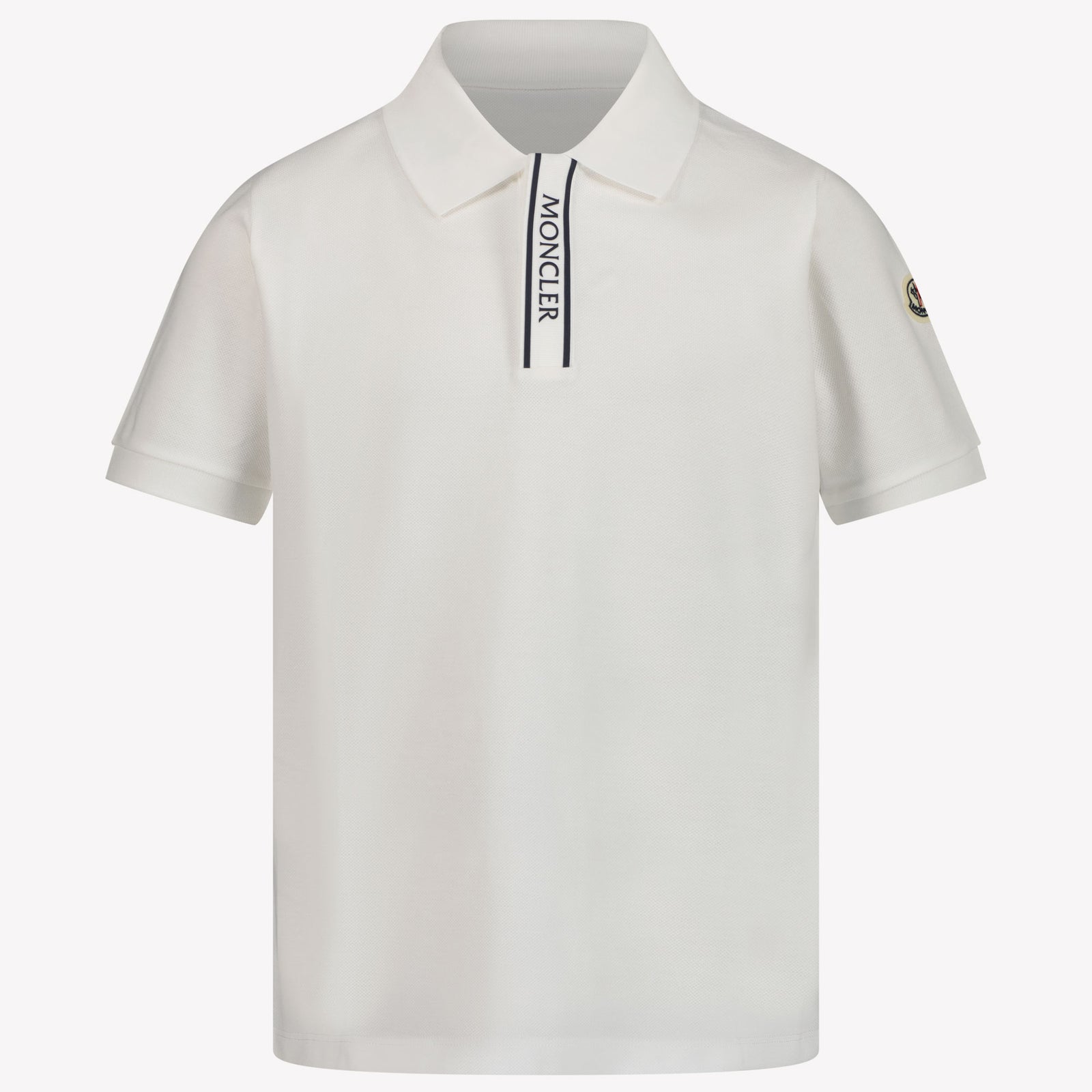 Moncler Kids Boys Polo in White