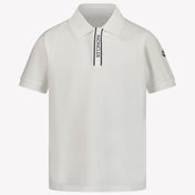 Moncler Kids Boys Polo in White