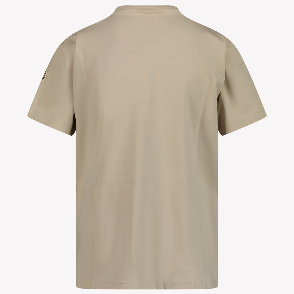 Moncler Kinder Jongens T-Shirt In Beige