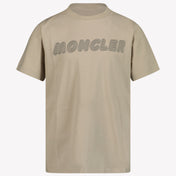 Moncler Kinder Jongens T-Shirt In Beige