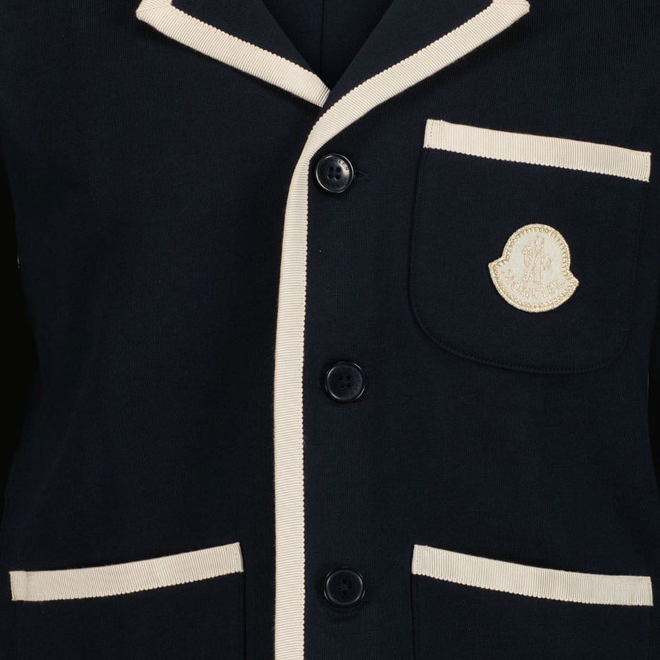 Moncler Kids Girls Jacket in Navy