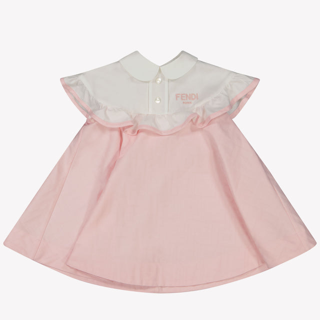 Fendi Baby Girls Dress In Light Pink