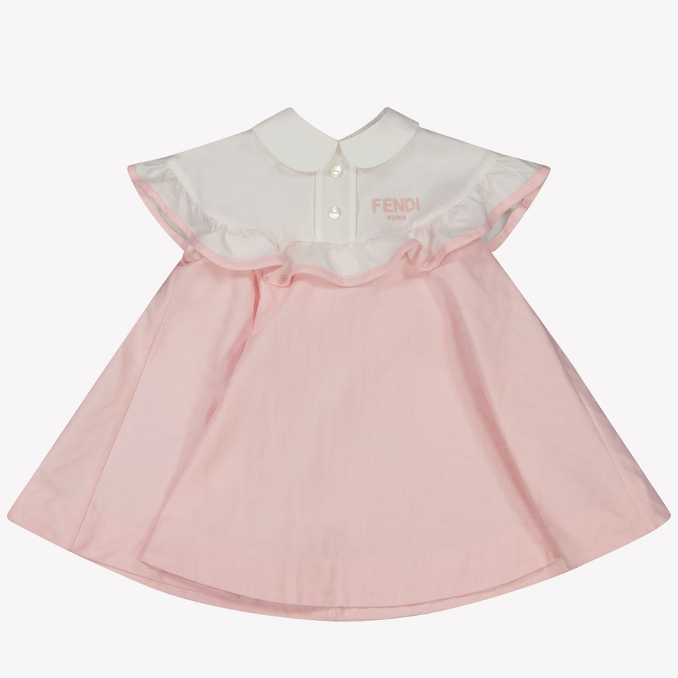 Fendi Baby Girls Dress In Light Pink