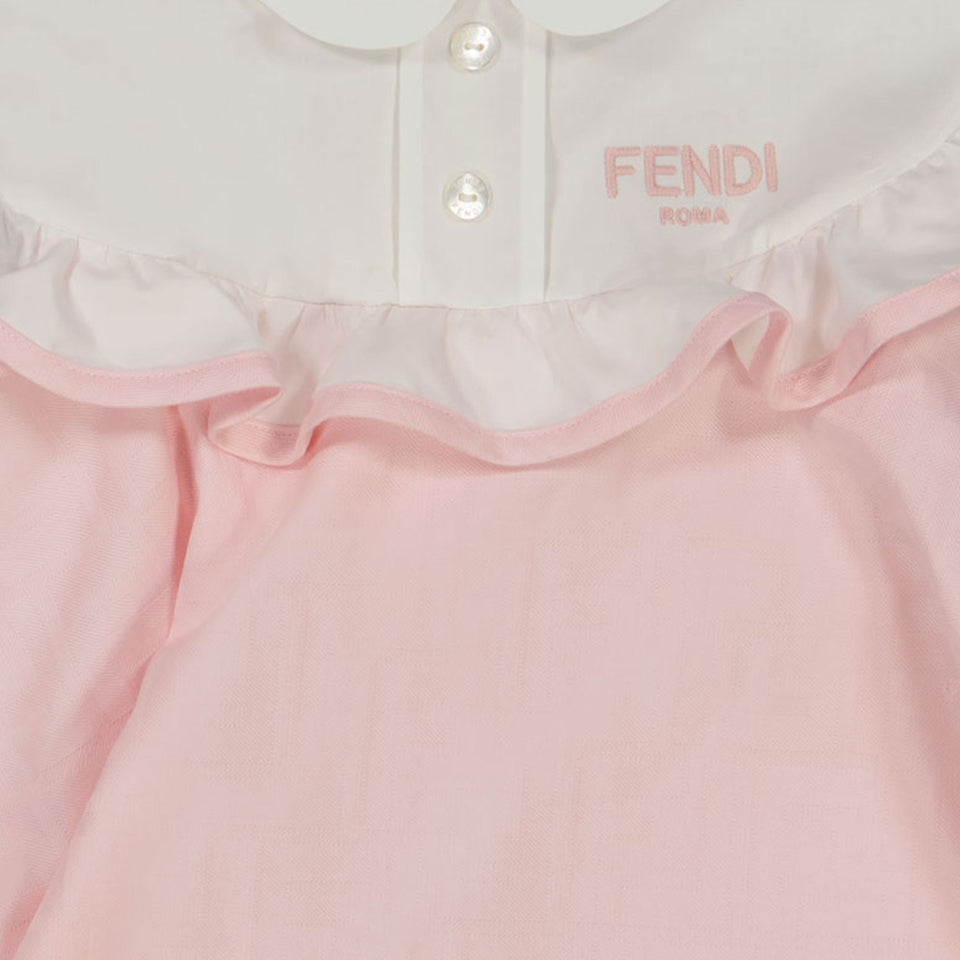 Fendi Baby Girls Dress In Light Pink