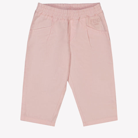 Fendi Baby Girls Trousers In Light Pink