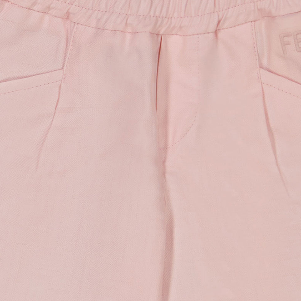 Fendi Baby Girls Trousers In Light Pink