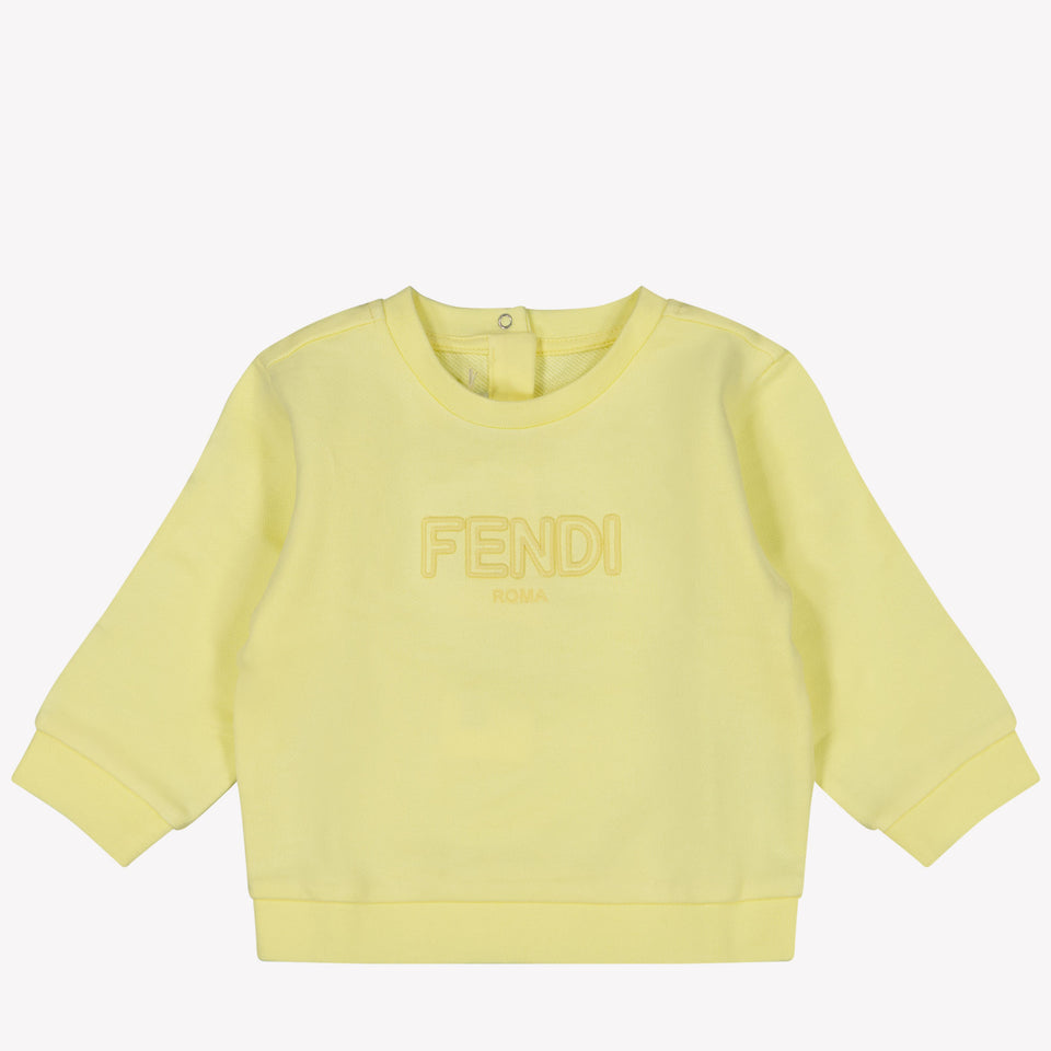 Fendi Baby Unisex Trui In Geel