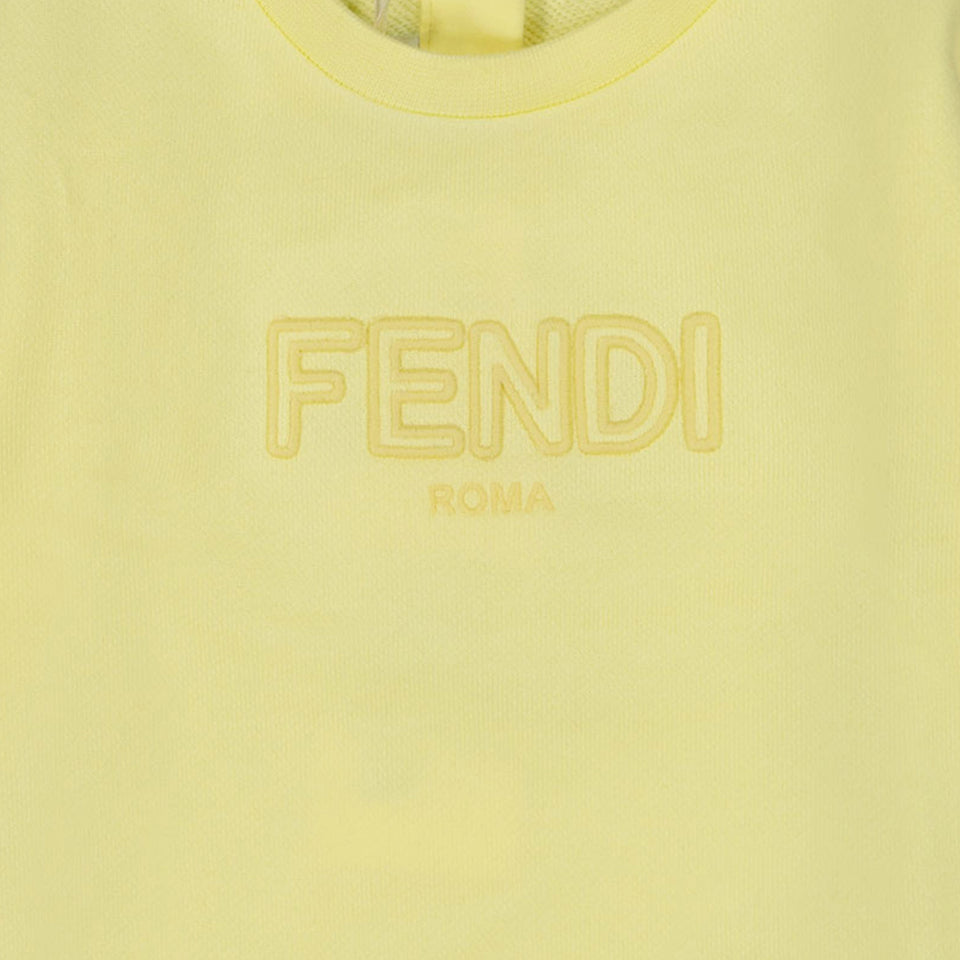 Fendi Baby Unisex Trui In Geel