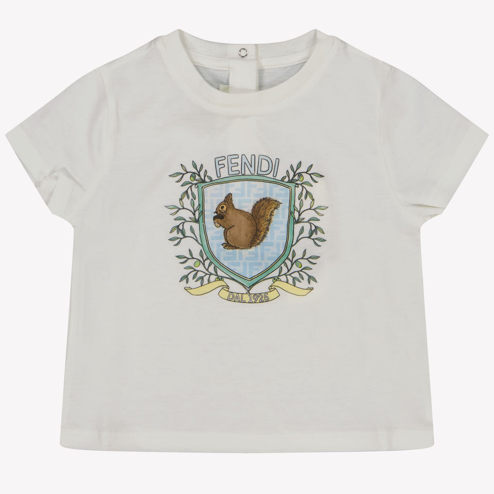 Fendi Baby Unisex T-Shirt in White