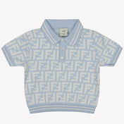 Fendi Baby Boys Polo in Light Blue