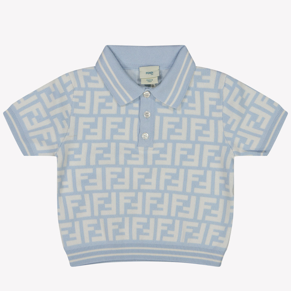 Fendi Baby Boys Polo in Light Blue