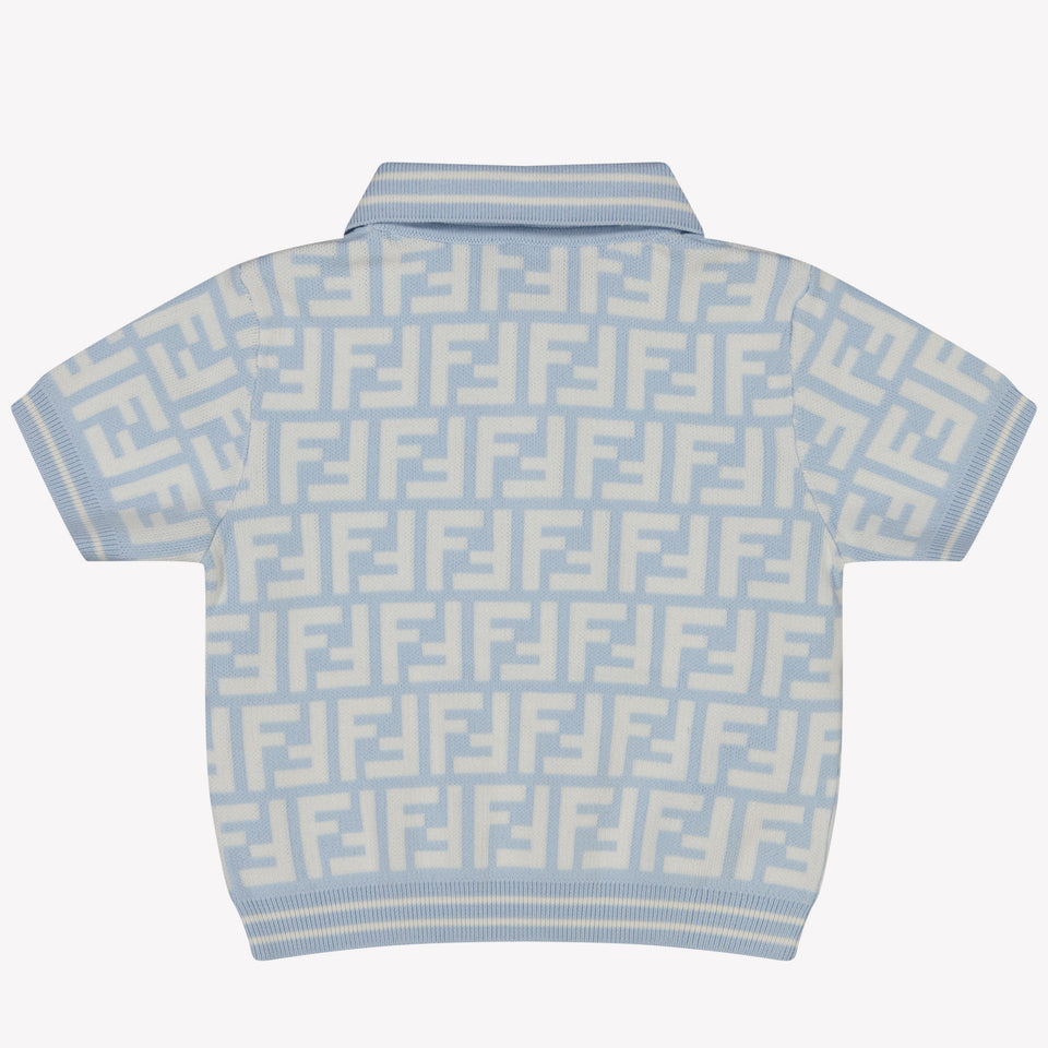 Fendi Baby Boys Polo in Light Blue